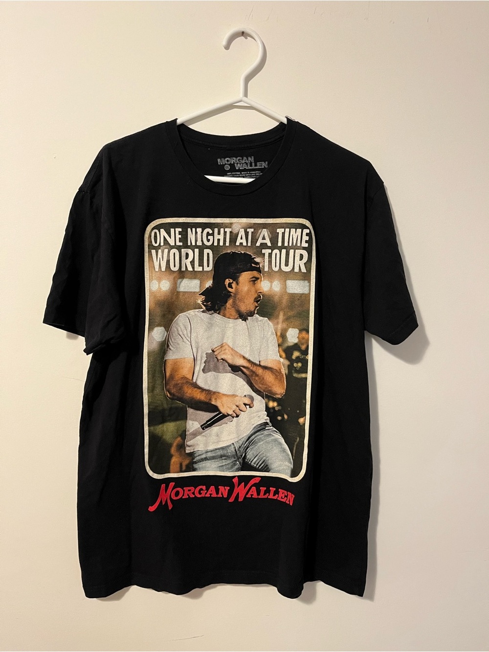 Morgan Wallen Black 'One Night At A Time' Tour T‑Shirt